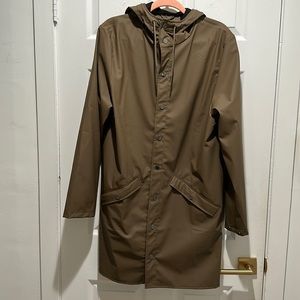 Authentic Rains Women’s long rain jacket size S brown